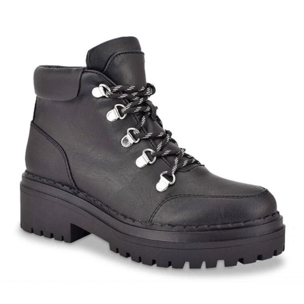 Indigo Rd. Women’s Wrenley Lace Up Ankle Boot 8.5 Black Combat boot